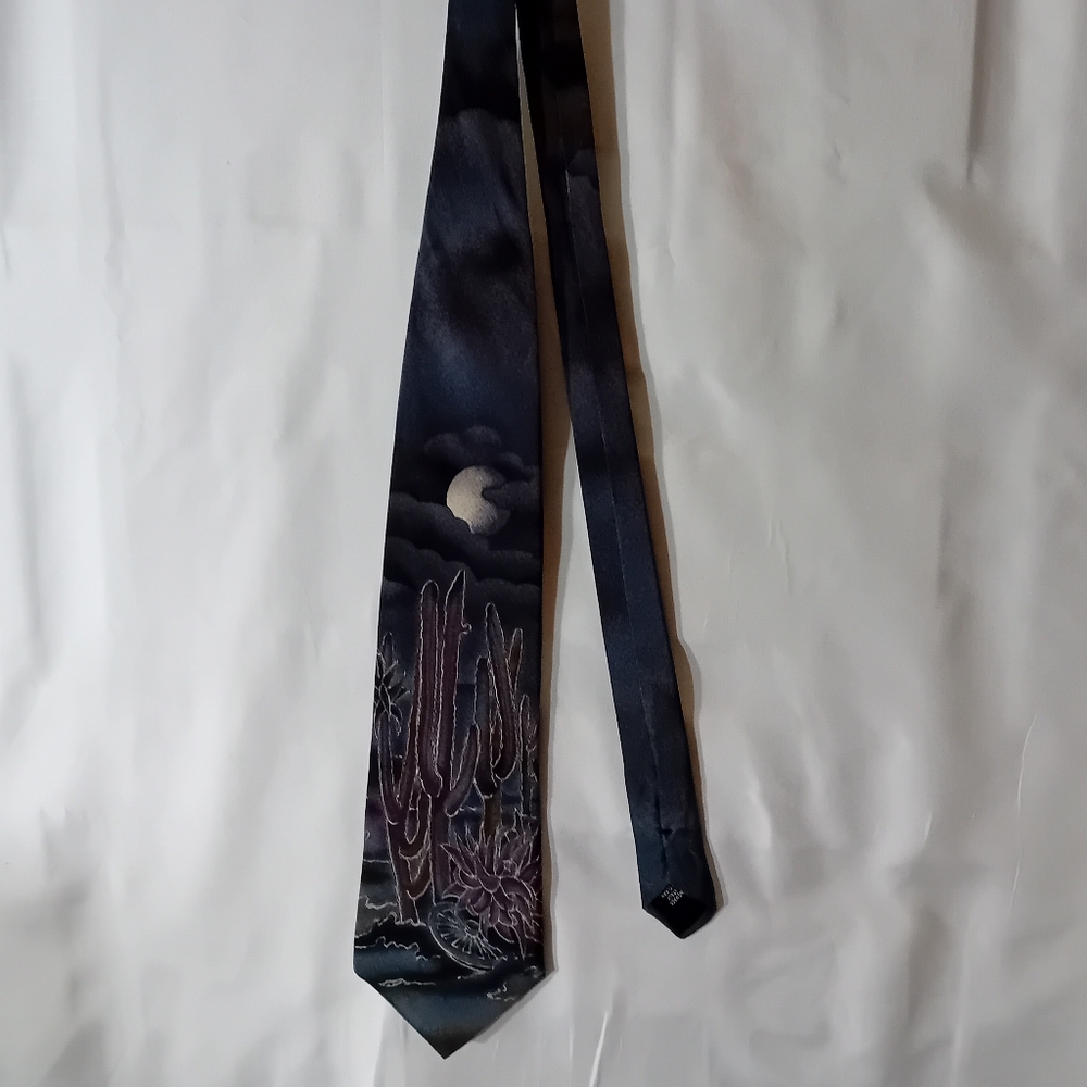 Vintage Sazzari Desert Night Sky Silk Tie